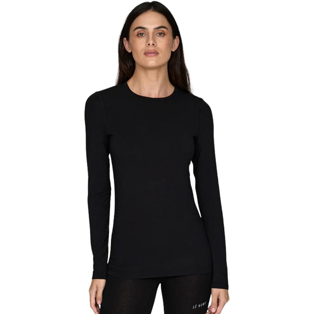 Le Bent Women's Lightweight Crew Base Layer BLACK