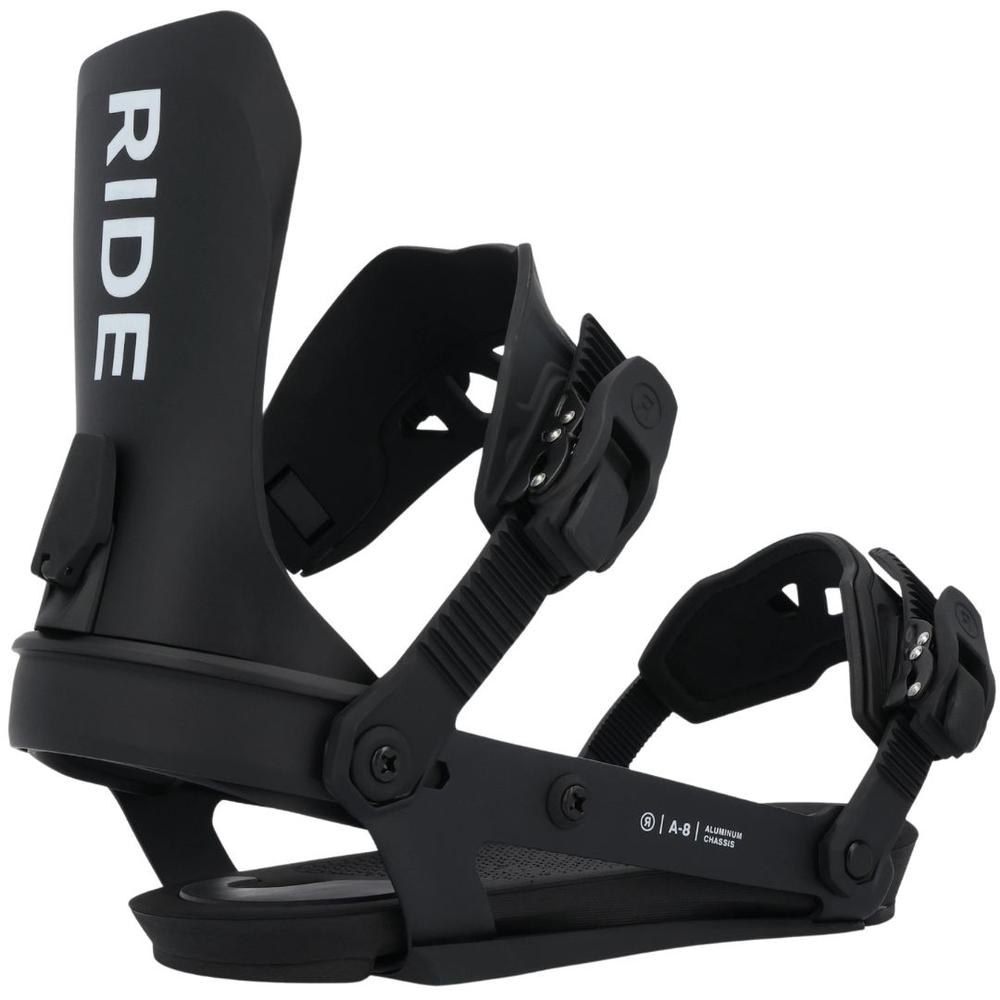 RIDE A-8 Snowboard Bindings 2026 BLACK