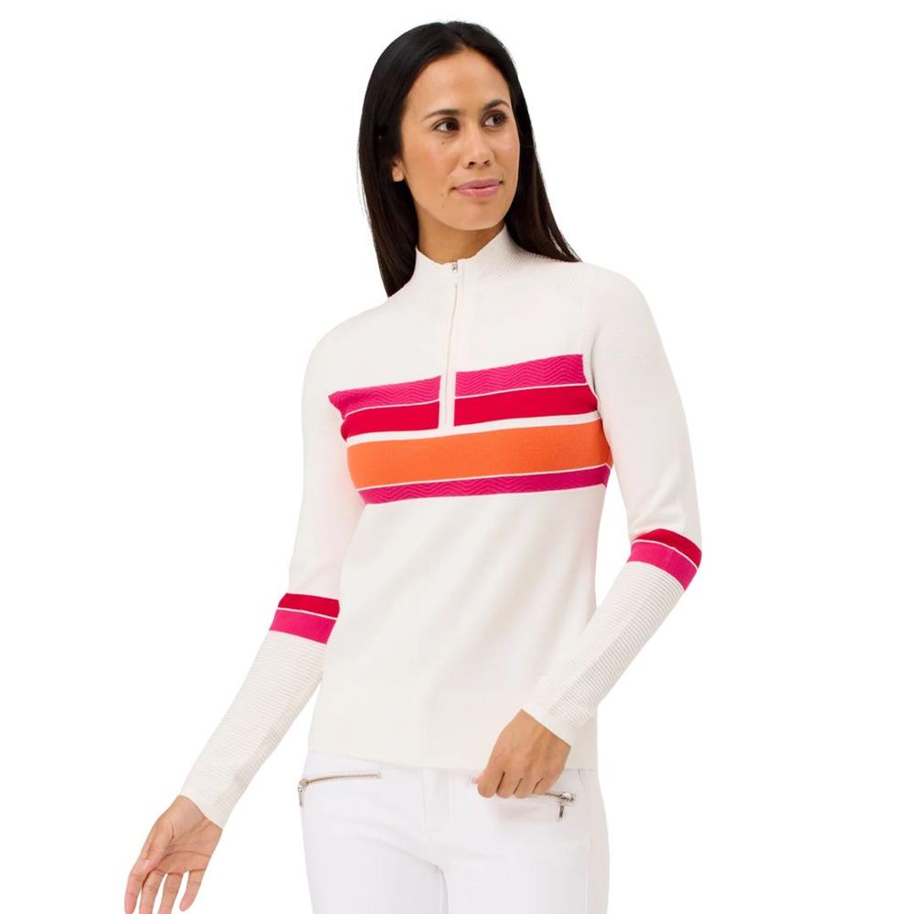 Krimson Klover Women's Emory Zip Neck Sweater SNOW