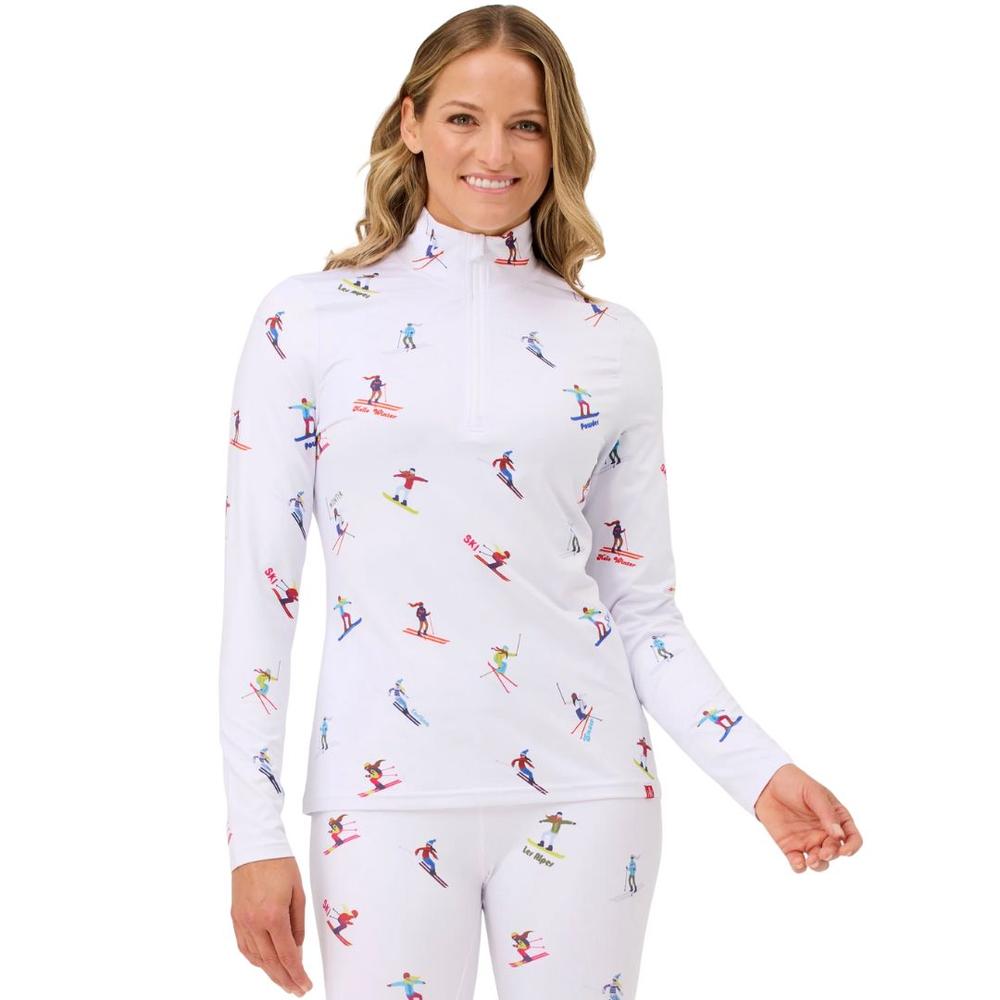 Krimson Klover Women's Multi Skiers Base Layer Top WHITE