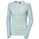 Helly Hansen Women's LIFA Merino Midweight Graphic Long-Sleeve Crew Base Layer BARELYBLUEHOUNDSTOOTHAO