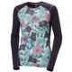 Helly Hansen Women's LIFA Merino Midweight Graphic Long-Sleeve Crew Base Layer BLACKGRAPEFLORALAOP