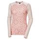 Helly Hansen Women's LIFA Merino Midweight Graphic Long-Sleeve Crew Base Layer PINKTINTNORDICROSEAOP