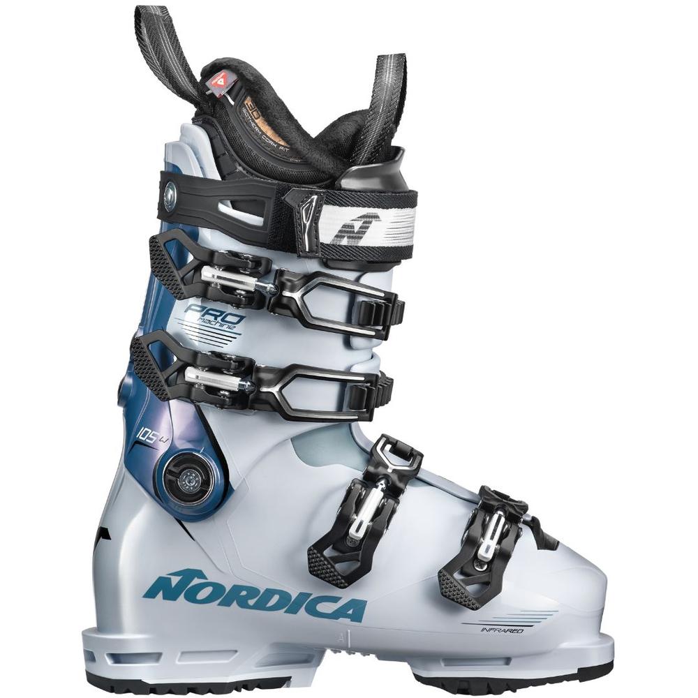 Nordica Women's Promachine 105 Ski Boots 2026 WHITE/LIGHTBLUE/BLACK