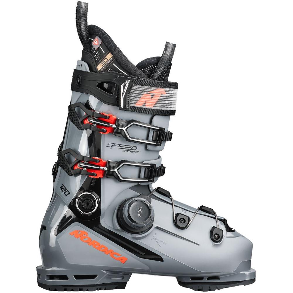 Nordica Men's Speedmachine 3 120 BOA Ski Boots 2026 GREY/BLACK/RED