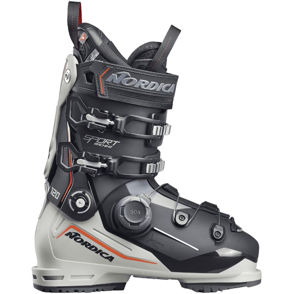 Nordica Men's Sportmachine 3 120 BOA Ski Boots 2026 BLACK/GRAY/RED