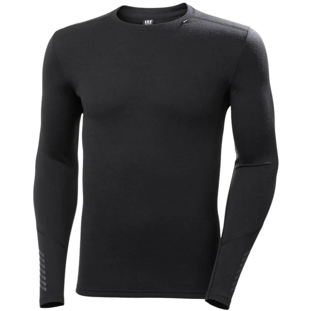 Helly Hansen Men's LIFA Merino Midweight Crew Base Layer BLACK