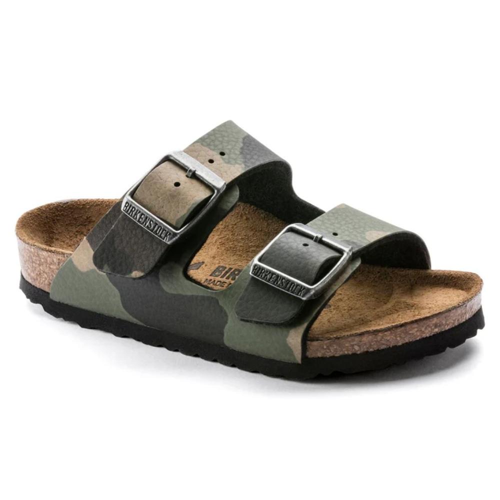 Birkenstock Kids' Arizona Birko-Flor Sandals DESERTSOILCAMOKHAKI