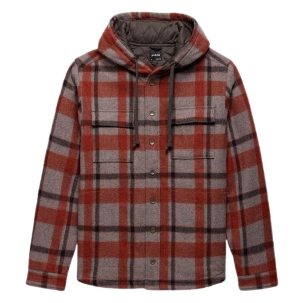 prAna Men's Asgard Hooded Flannel Shirt PEWTER