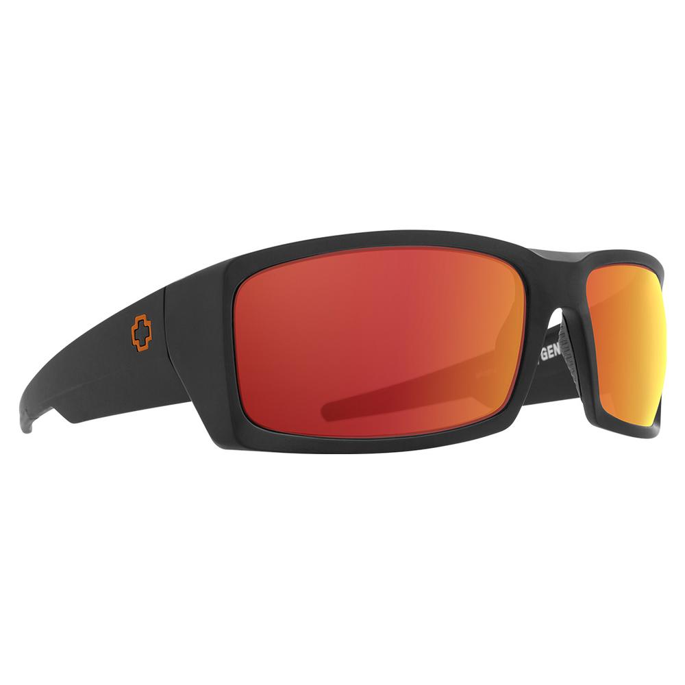 SPY General Dale Jr Sunglasses Matte Black w Orange Spectra