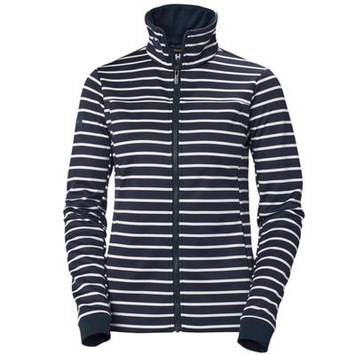 Helly Hansen Women's Crew Fleece Jacket - Navy Stripe
