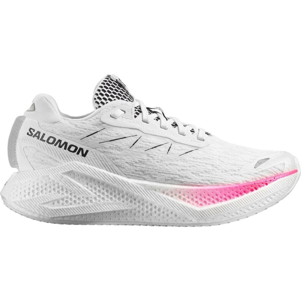 Salomon Women's Aero Glide 4 Running Shoes - White/White/Black WHITEWHITEBLACK