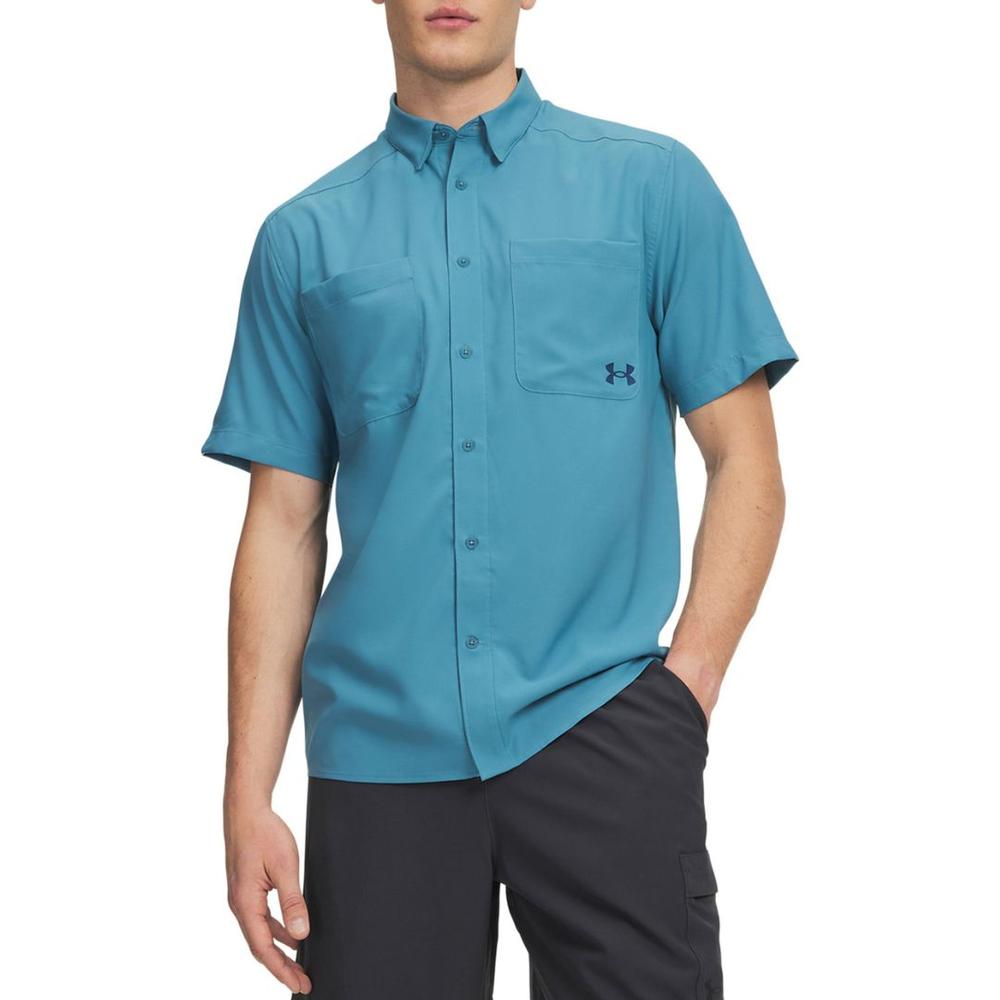 Under Armour Men's UA Outdoor Essential Woven Short Sleeve Shirt BOUNDLESSBLUEBOUNDLESSBLUEWHAMBLUE