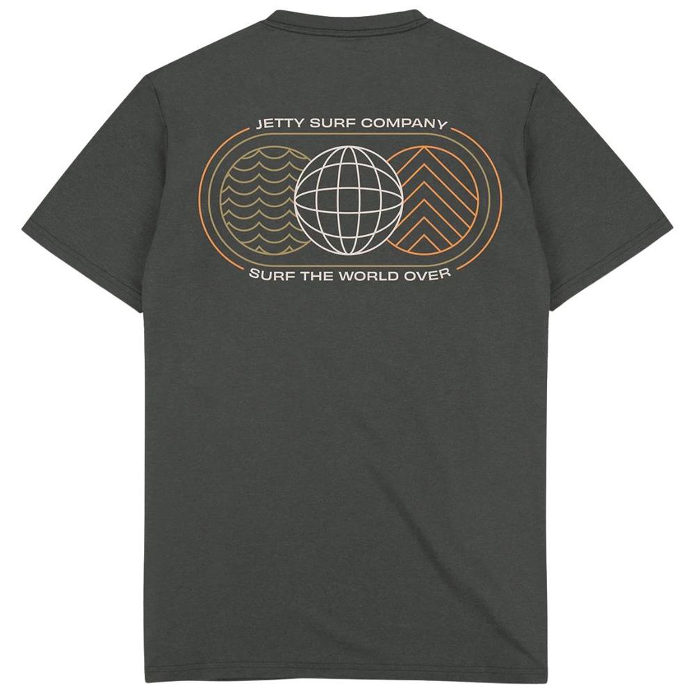 Jetty Men's Striker Graphic Tee - Black Sand BLACKSAND