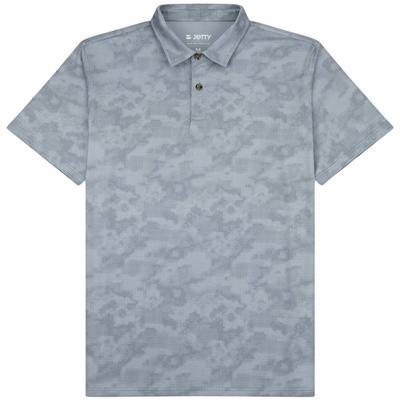 Jetty Men's Bunker Polo Shirt - Grey