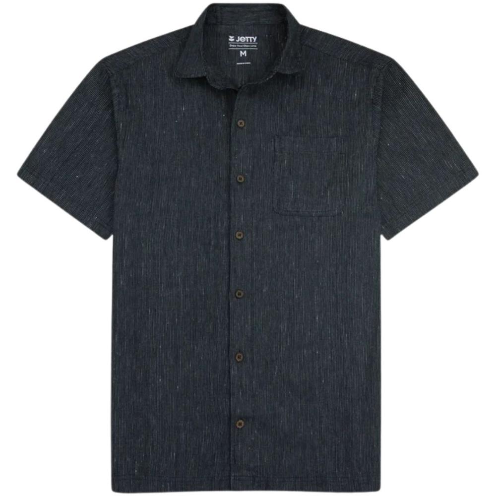 Jetty Men's Daybreak Woven Short Sleeve Shirt - Black Sand BLACKSAND