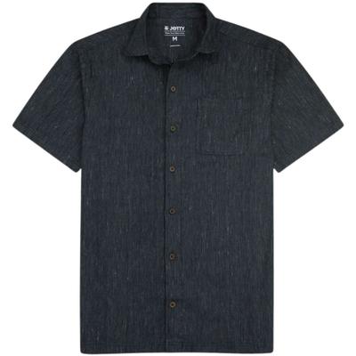 Jetty Men's Daybreak Woven Short Sleeve Shirt - Black Sand