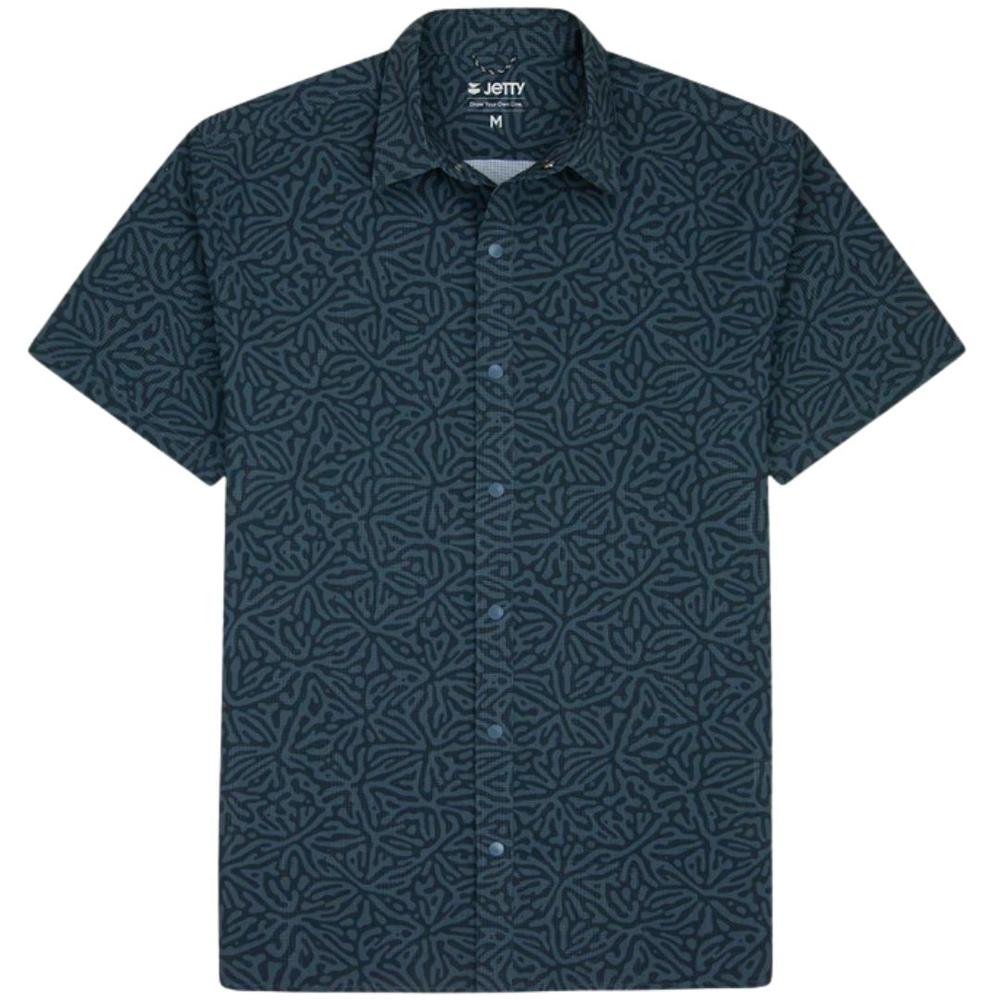 Jetty Men's Sandspit Tech Woven Shirt - Navy NAVY