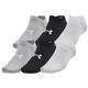 Under Armour UA Essential Unisex 6-Pack No-Show Socks BLACKBLACKHALOGRAY
