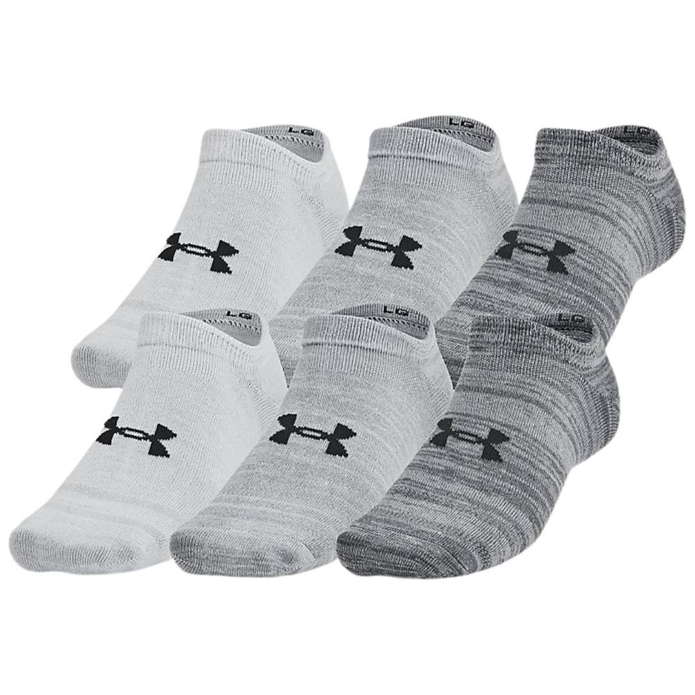 Under Armour UA Essential Unisex 6-Pack No-Show Socks CASTLEROCKCASTLEROCKANTHRACITE