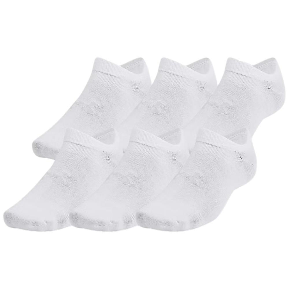 Under Armour UA Essential Unisex 6-Pack No-Show Socks WHITEWHITEHALOGRAY