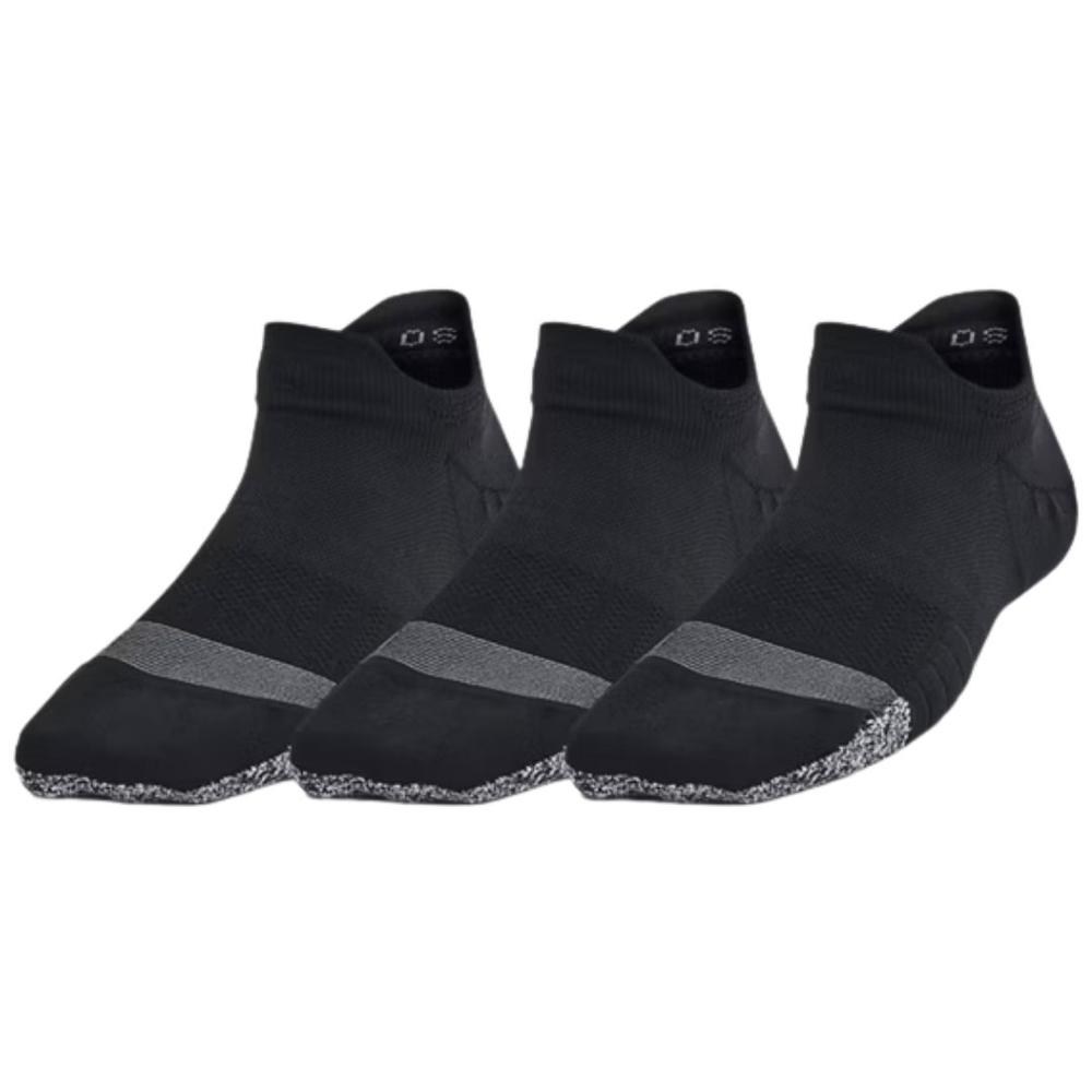 Under Armour UA Breathe No Show Tab Socks (3-Pack) BLACKBLACKJETGRAY