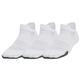 Under Armour UA Breathe No Show Tab Socks (3-Pack) WHITEWHITEHALOGRAY