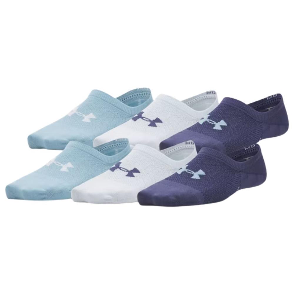 Under Armour Women's UA Breathe Lite Liner Socks (6-Pack) WASHEDNAVYWASHEDNAVYBLUESMOKE