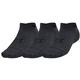Under Armour Unisex UA Essential No-Show Socks (3-Pack) BLACKBLACKBLACK