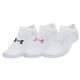Under Armour Unisex UA Essential No-Show Socks (3-Pack) WHITEWHITEPINKELIXIR