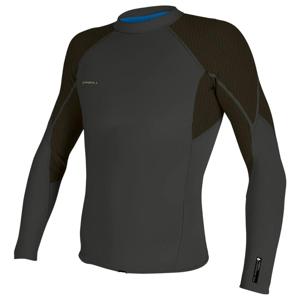 O'Neill Men's Hyperfreak 1.5mm Long Sleeve Top RAVEN/ARMY
