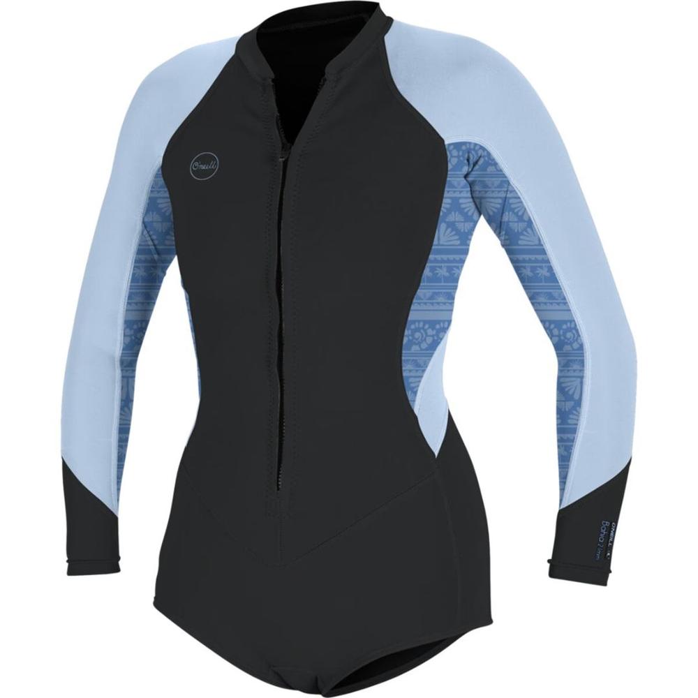O'Neill Women's Bahia 2/1mm Front Zip Long Sleeve Surf Suit TEMPSTEEL/SURFAB/CHAMBLU