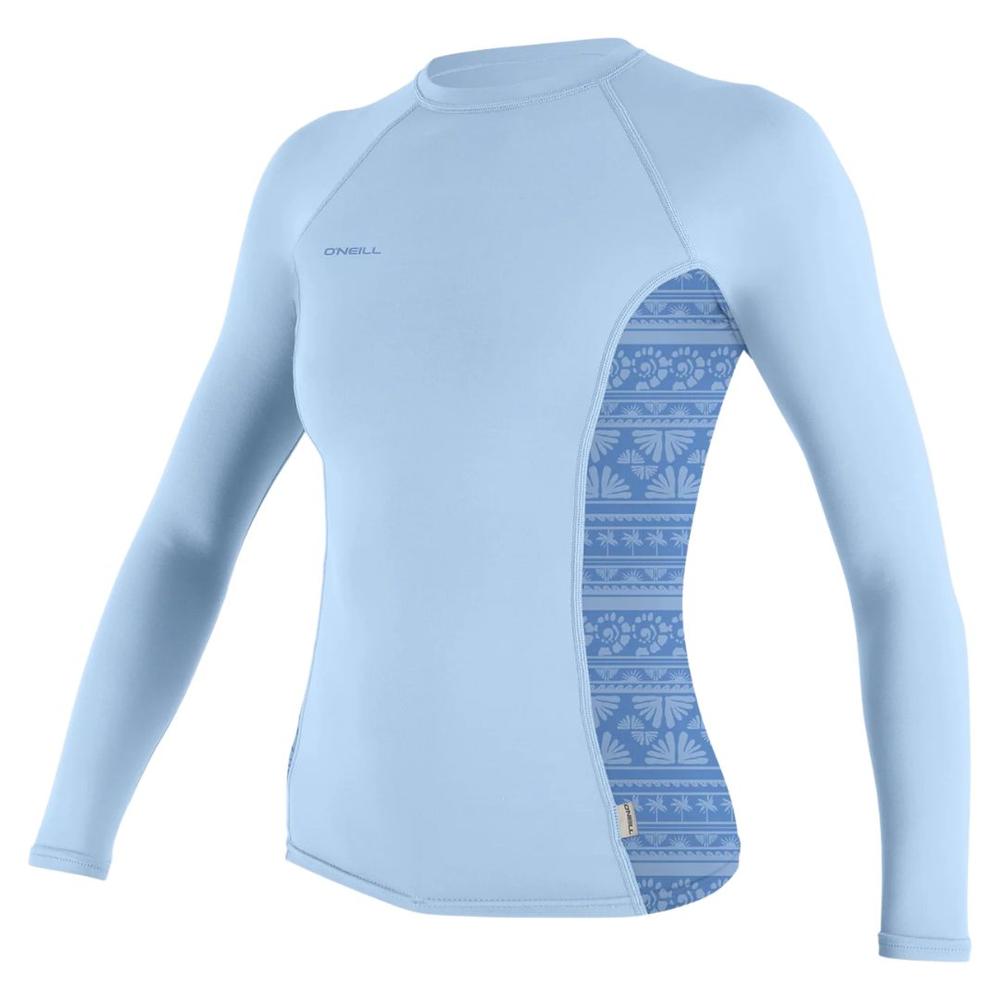 O'Neill Women's Hyperfreak Skins Long Sleeve Rash Guard CHAMBLU/SURFABST