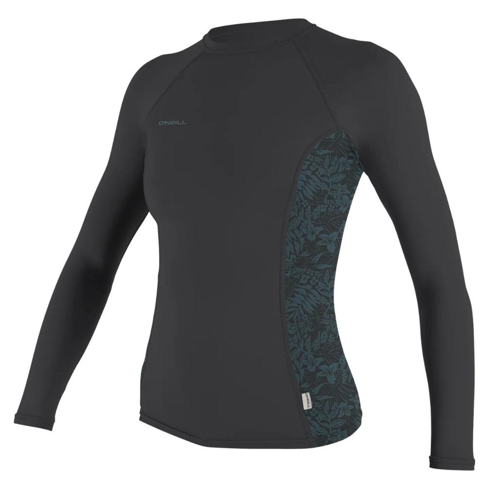 O'Neill Women's Hyperfreak Skins Long Sleeve Rash Guard TEMPSTEEL/SHISLANDSKY