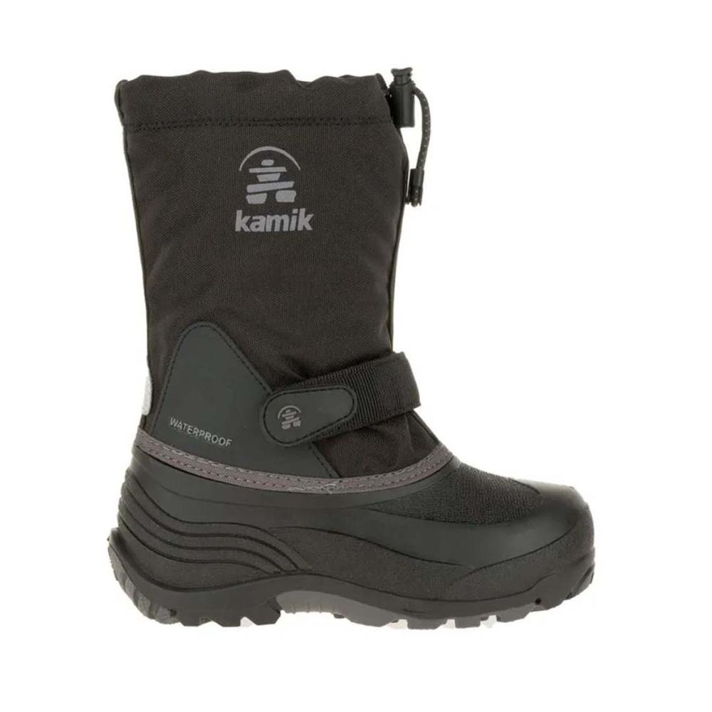 Kamik Kids' Waterbug 5 Snow Boots BLACK/CHARCOAL