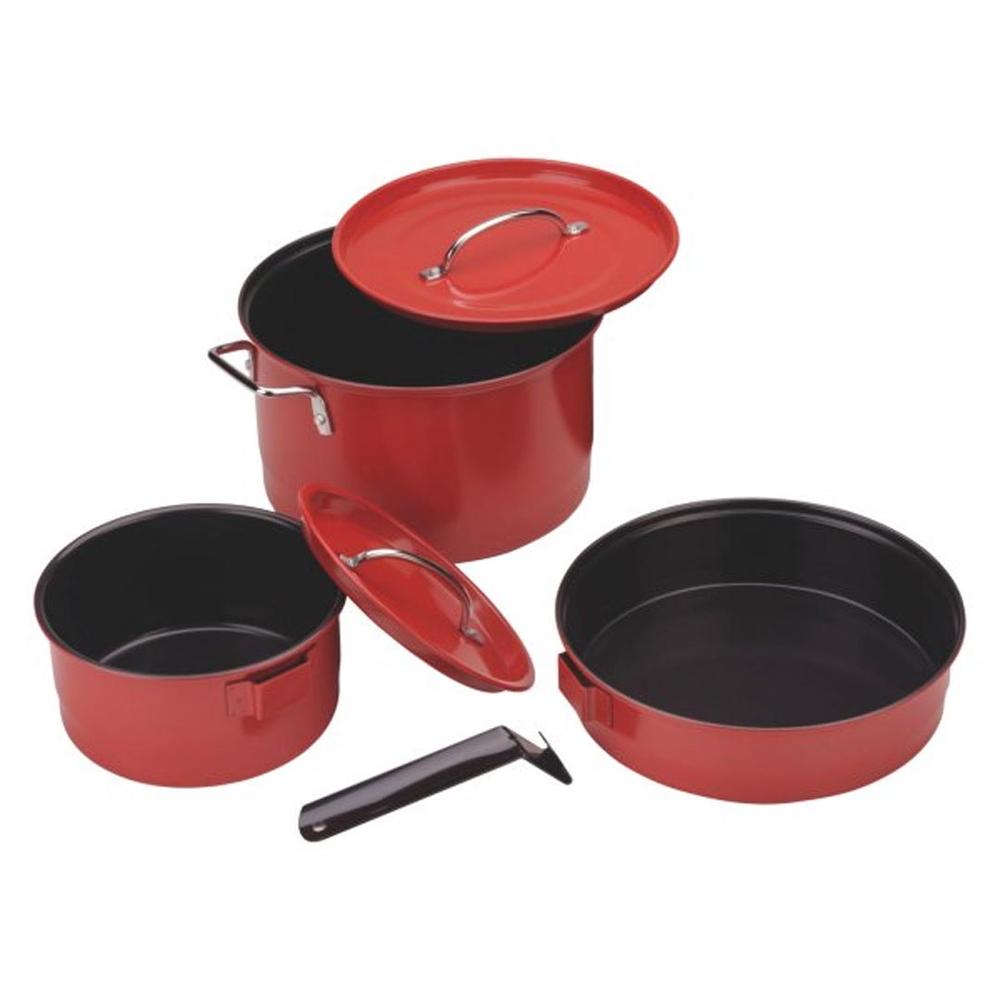  Cookware Family Cookset Red Enamel