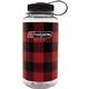 Nalgene Wide Mouth Water Bottle 32 oz - Limited Edition Plaid RED/PLAID