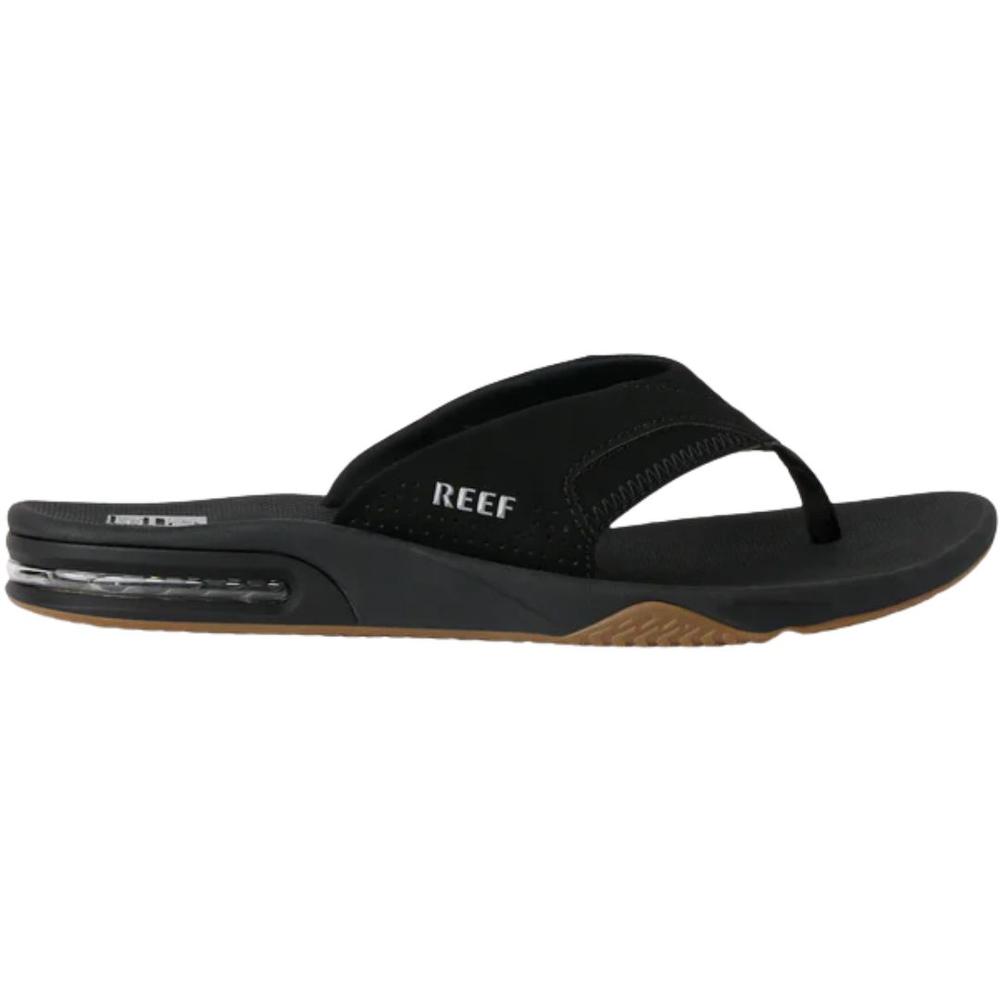 Reef Men's Fanning Flip Flops BLACK/SILVER