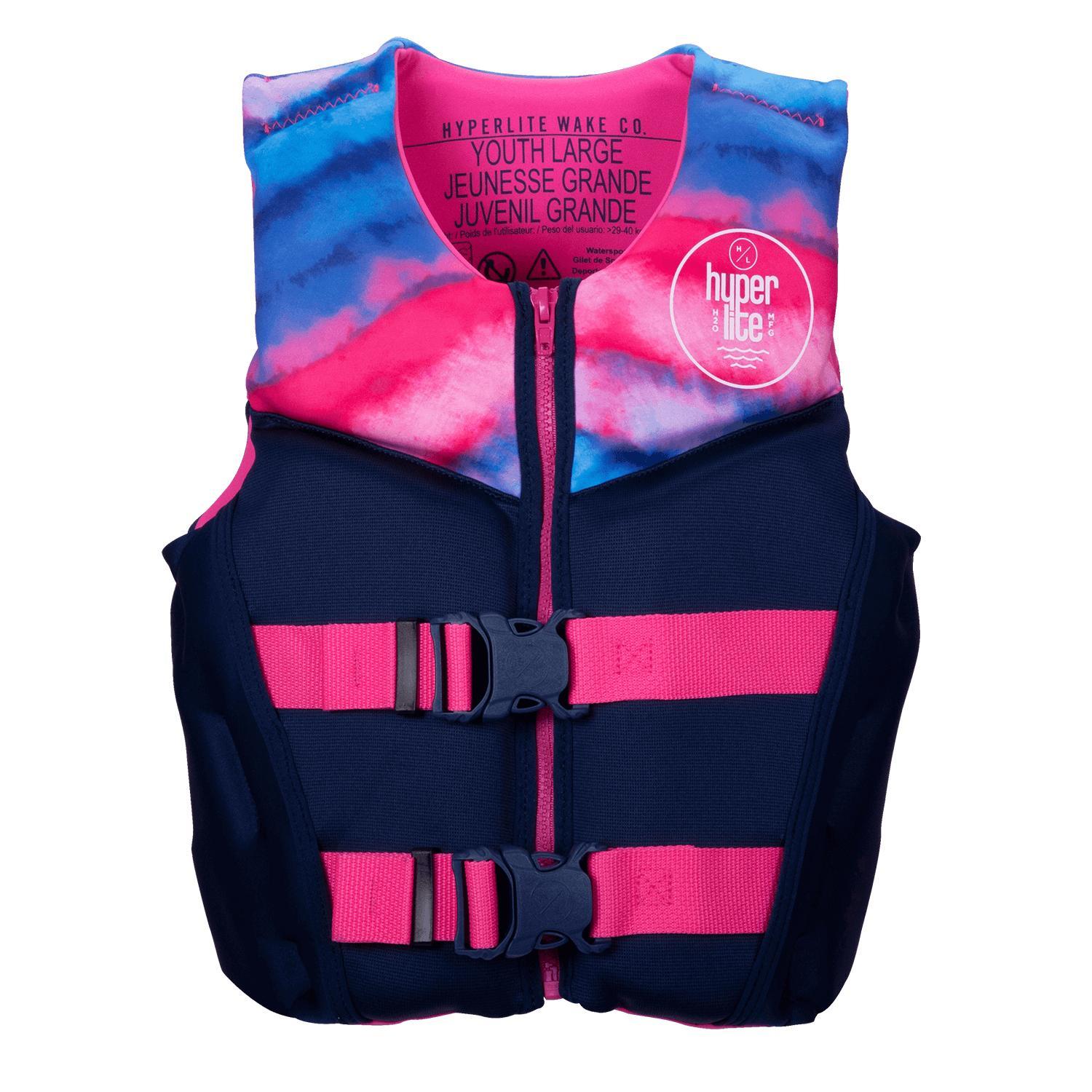  Hyperlite Girls ' Youth Indy Neo Cga Life Vest Large - 50- 90 Lbs