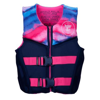 Hyperlite Girls' Youth Indy Neo CGA Life Vest Large - 50-90 LBS