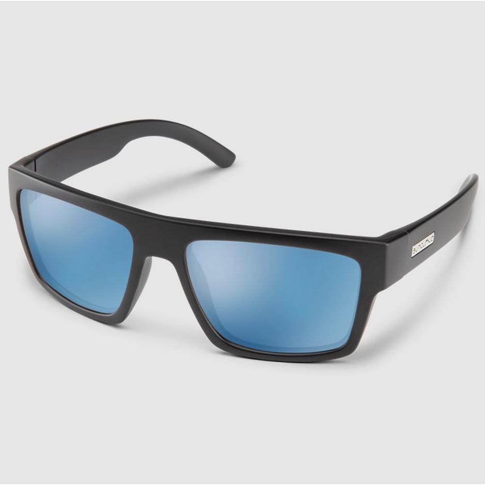  Suncloud Hawthorne Matte Black/Blue Mirror Polarized Sunglasses