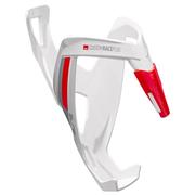 ELITE CUSTOM RACE PLUS WATER BOTTLE CAGE - GLOSSY WHITE/RED