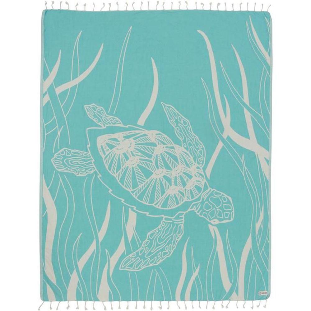 Sand Cloud Mint Turtle Seagrass Beach Towels