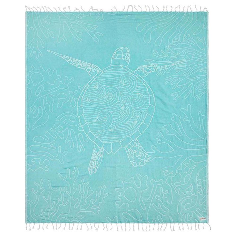  Sand Cloud Turquoise Sea Turtle Reef Large Towel