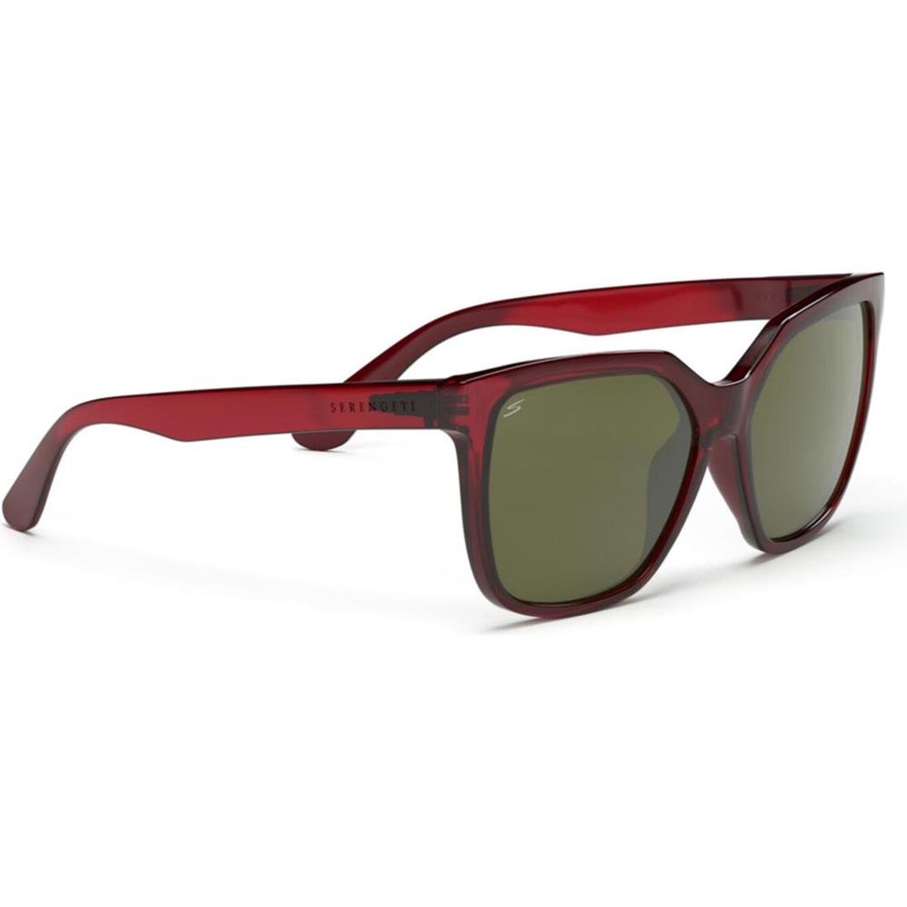 Wakota Shiny Crystal Burgundy Polarized Sunglasses N/A