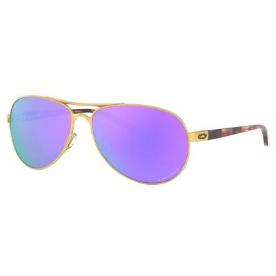 Oakley Women's Feedback Satin Gold/Prizm Violet Sunglasses