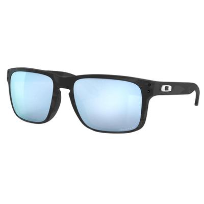 Oakley Holbrook Matte Black Camo/Prizm Deep Water Polarized Sunglasses