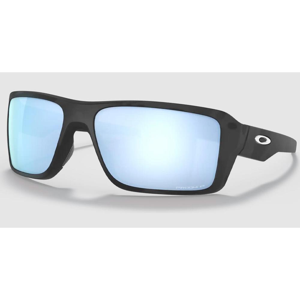  Oakley Double Edge Matte Black Camo/Prizm Deep Water Polarized Sunglasses