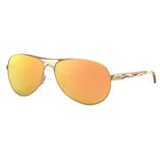 Oakley Feedbak Polished Gold/Prizm Rose Gold Polarized Sunglasses