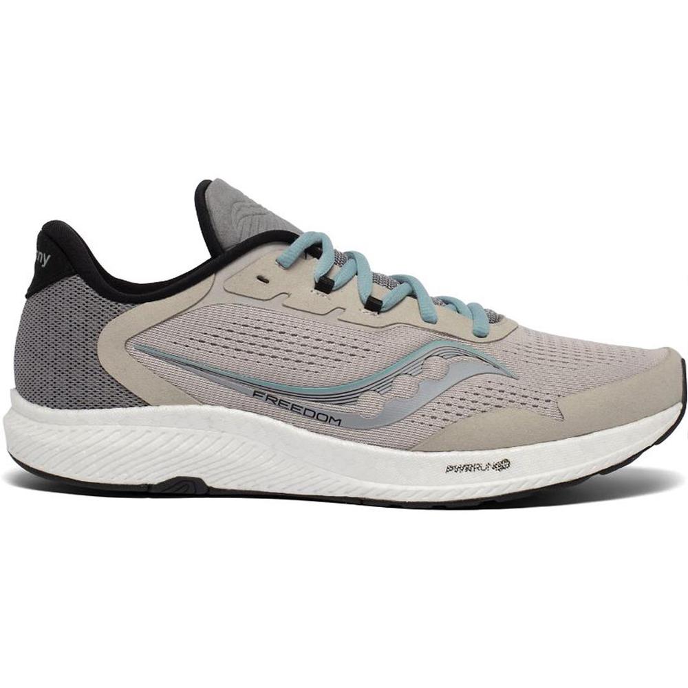 Saucony Men's Freedom 4 Running Shoes STONE/ALLOY